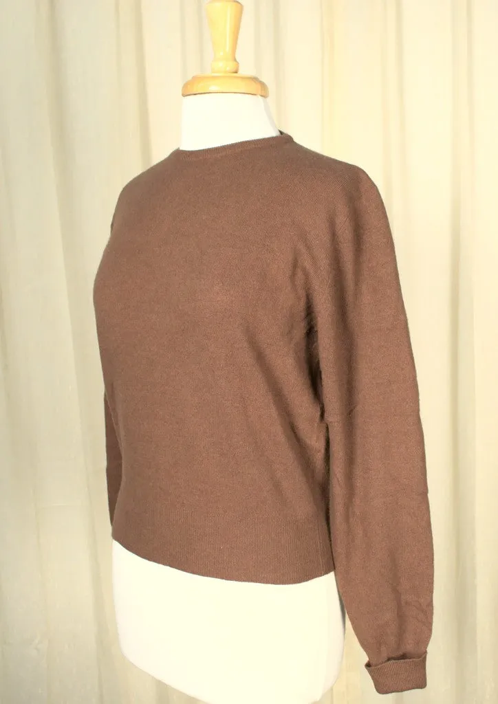 1950s Brown Cashmere Sweater