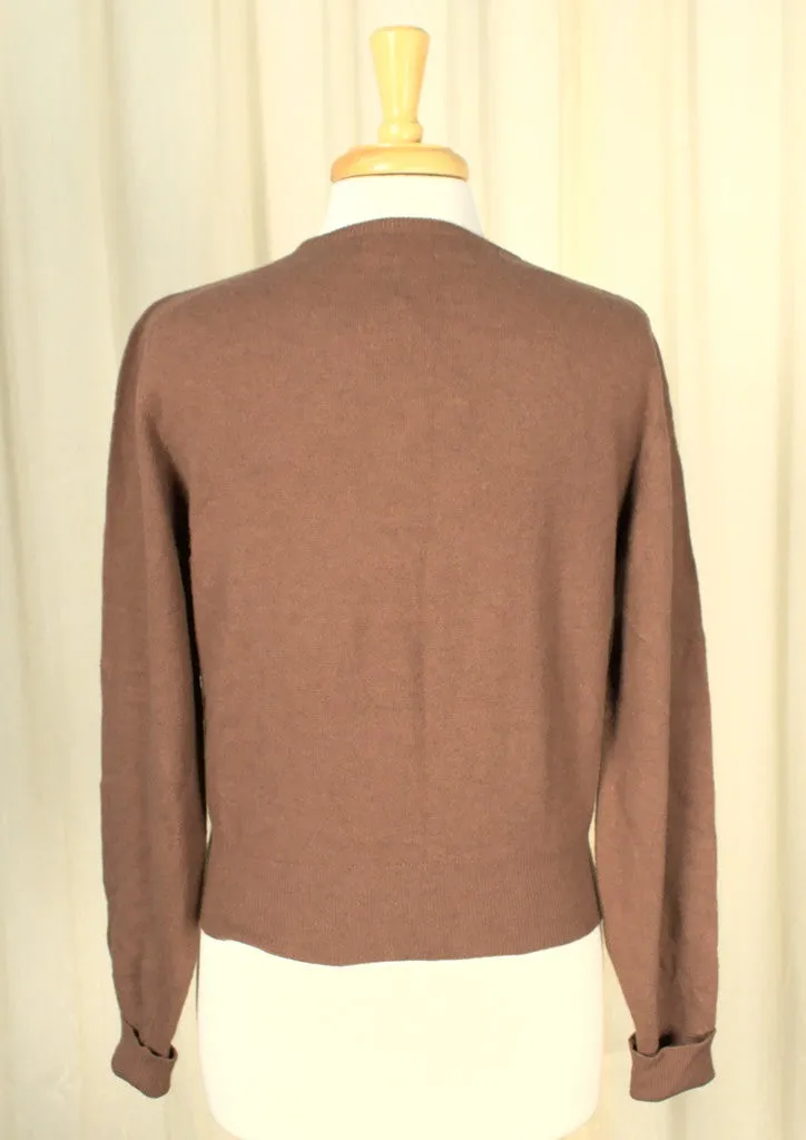 1950s Brown Cashmere Sweater