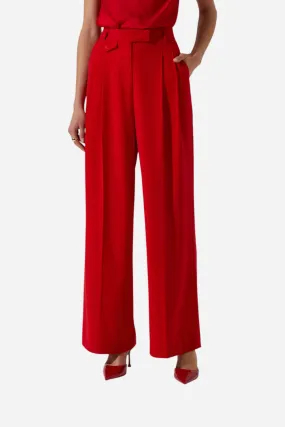 ASTR Bryony High Waisted Trouser Pants in Red