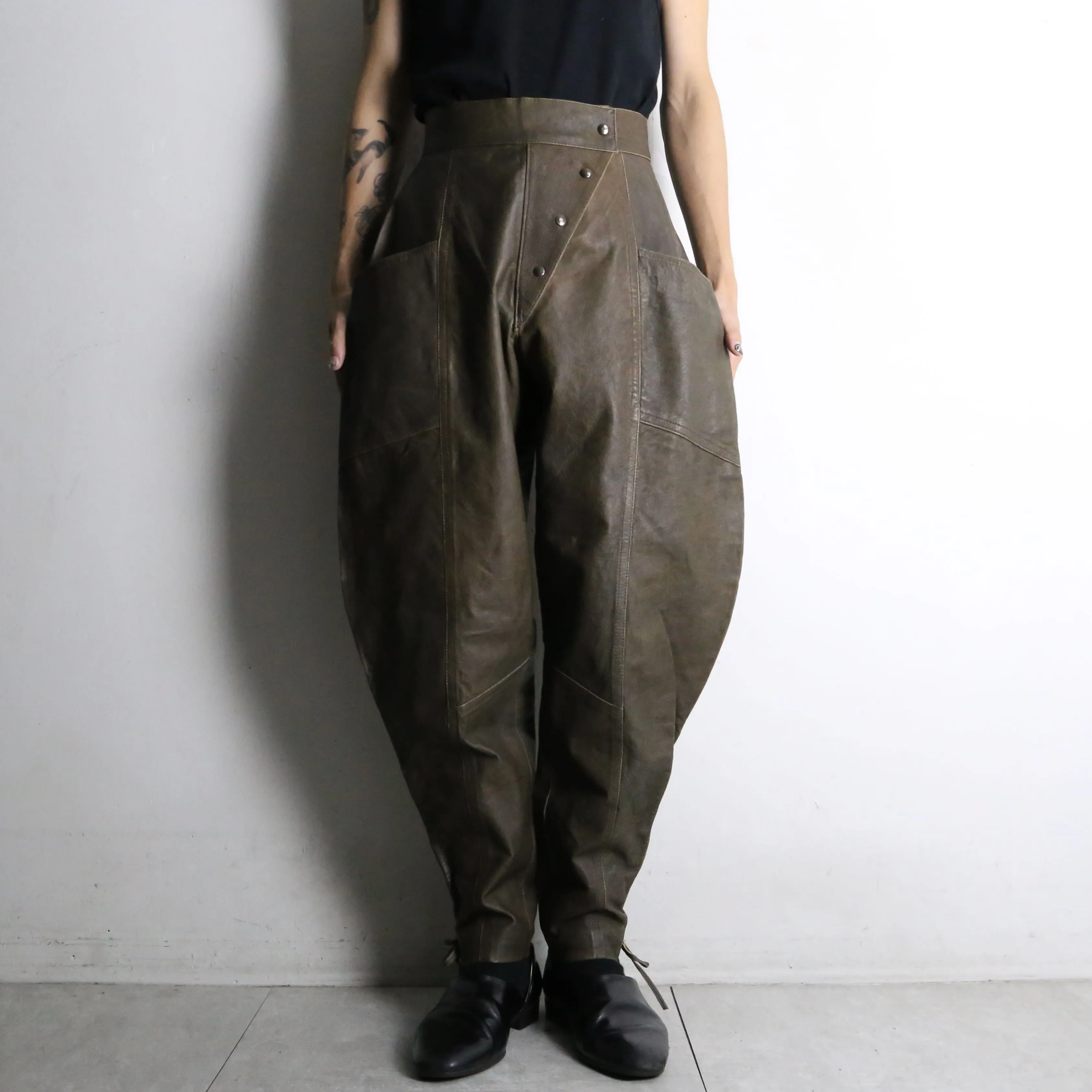 brown leather jodhpurs pants