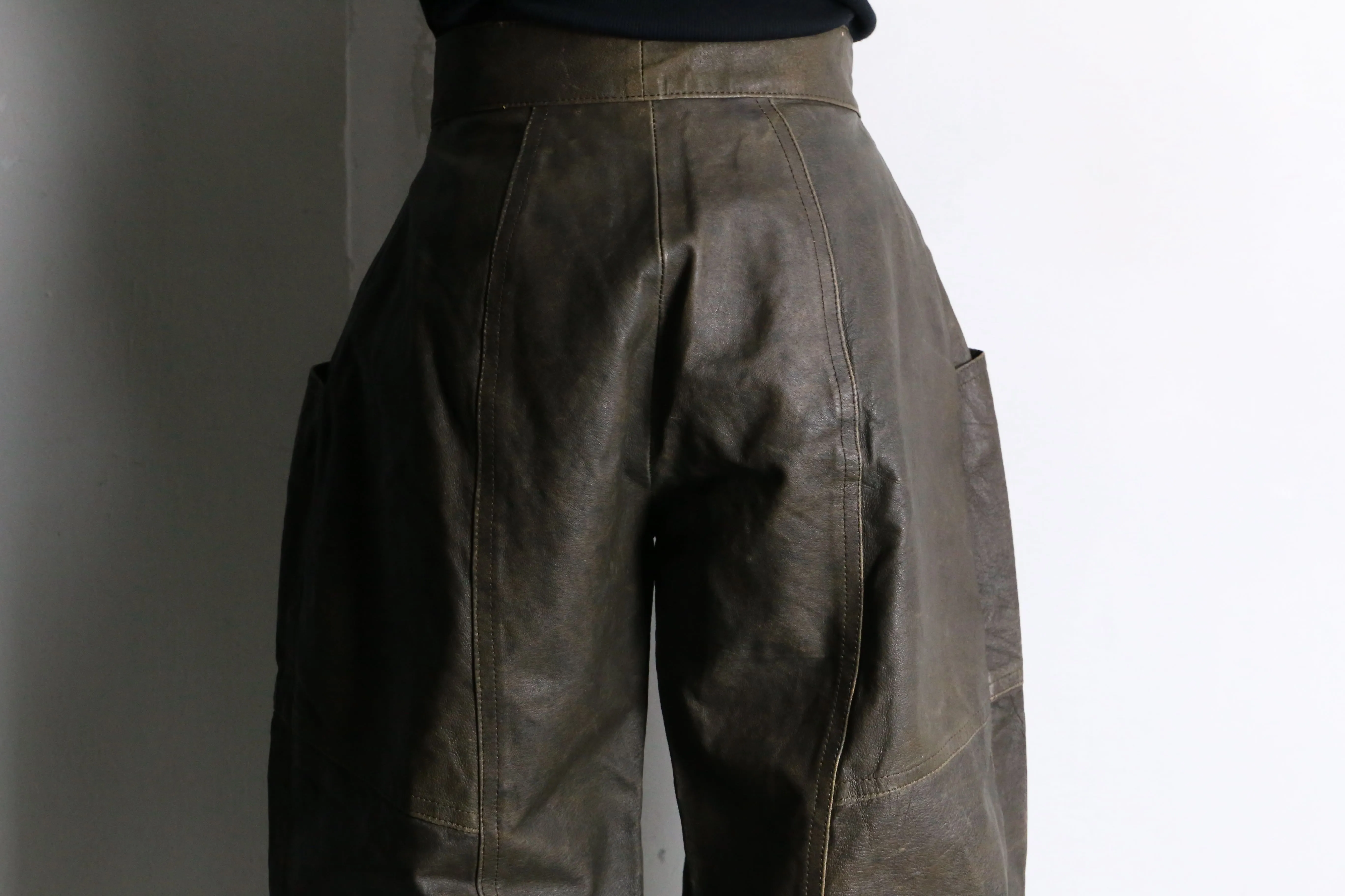 brown leather jodhpurs pants