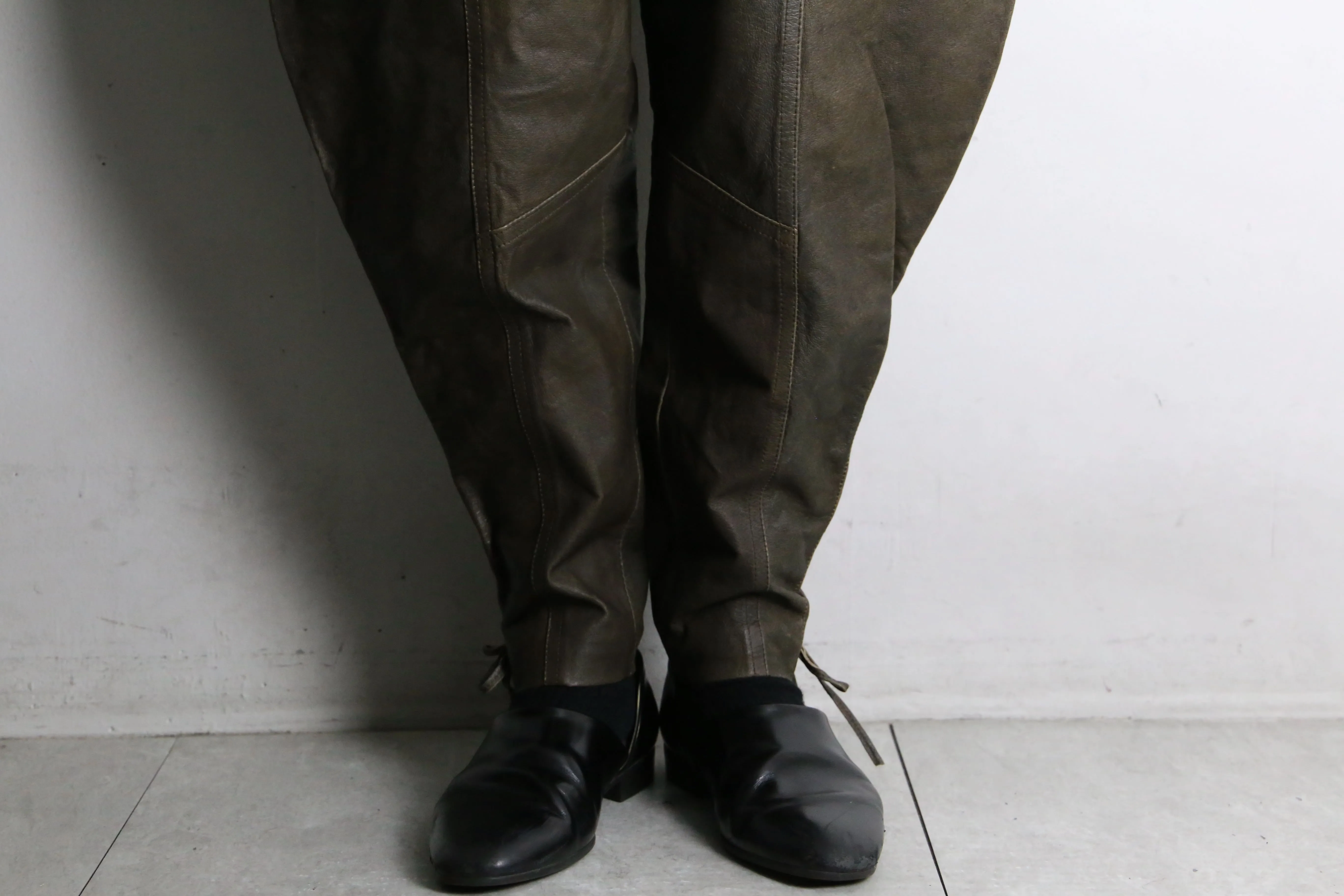 brown leather jodhpurs pants