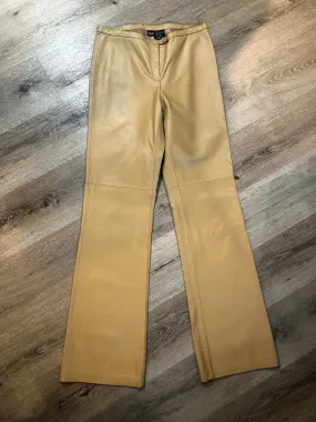 Cami International Beige Leather Pants