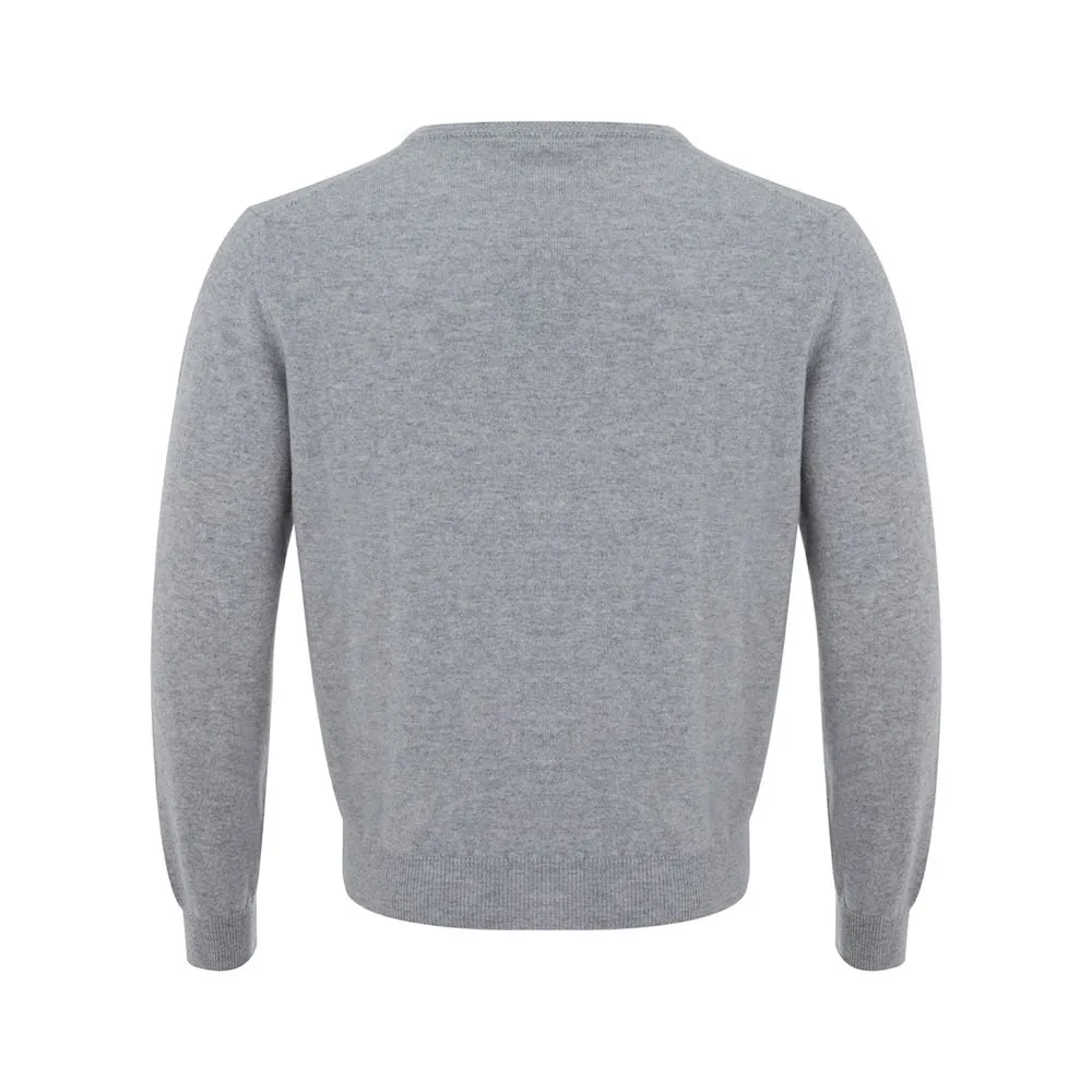 Colombo Elegant Gray Cashmere Men's Sweater