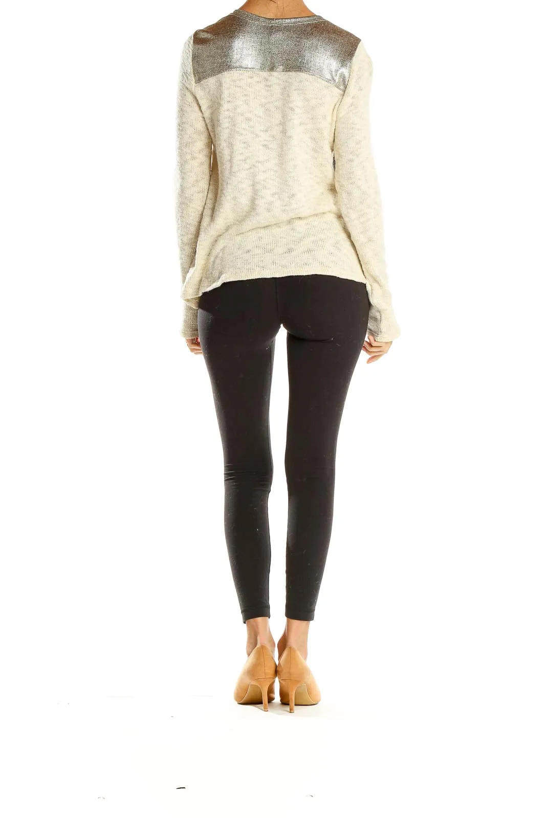 Cream Lightweight Knit Sweater