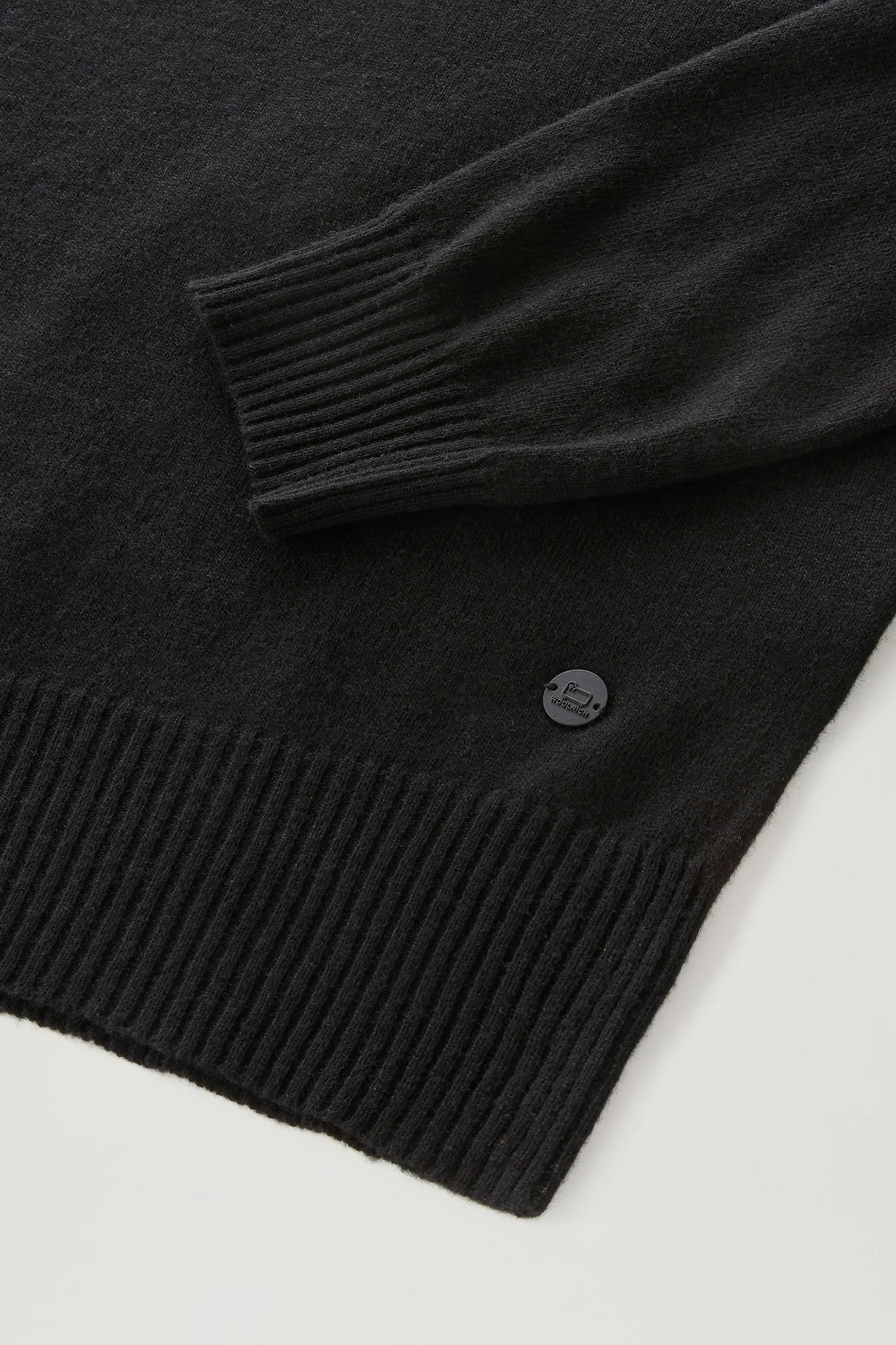 Crewneck Sweater in Wool Blend Black