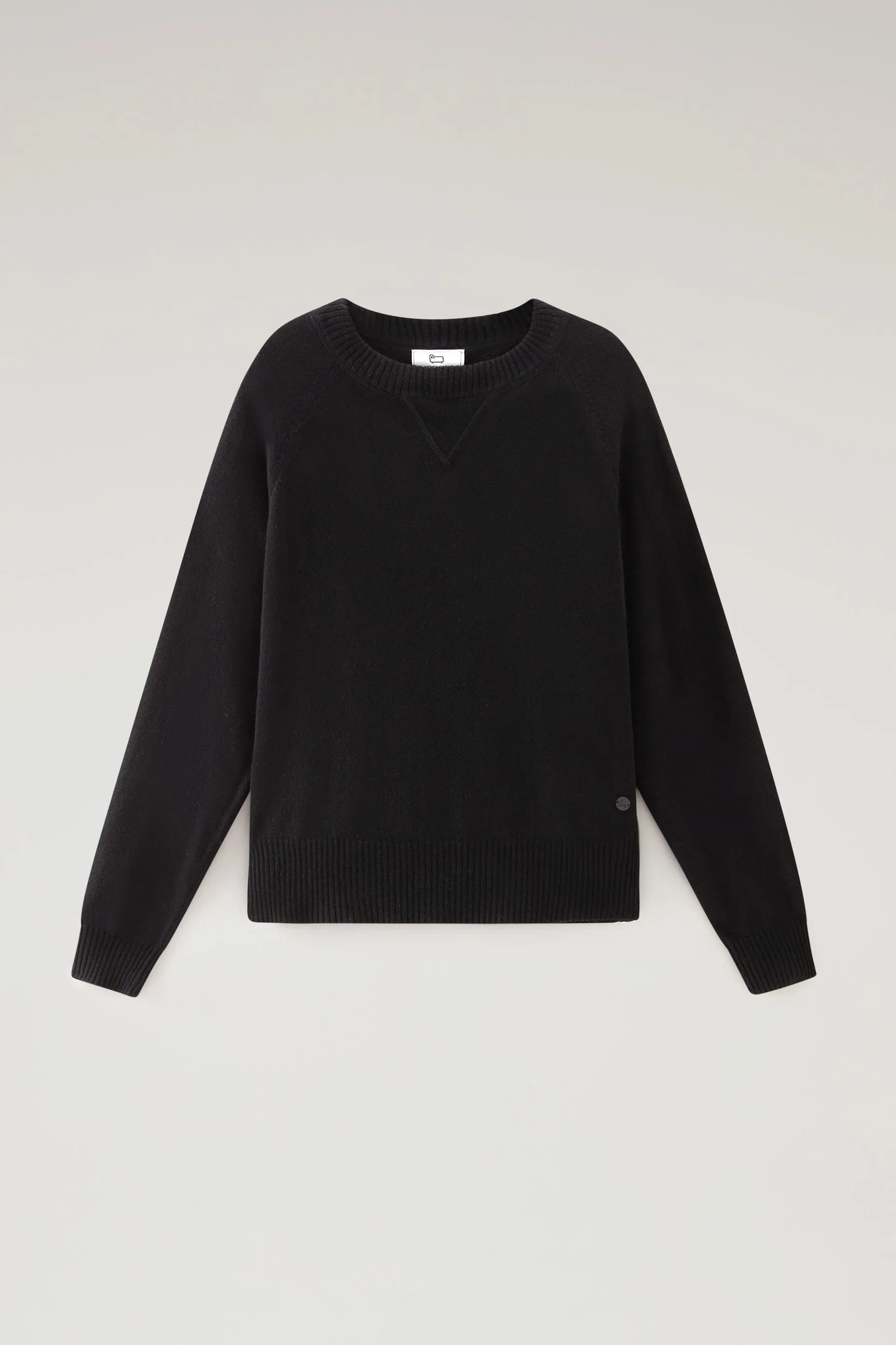 Crewneck Sweater in Wool Blend Black