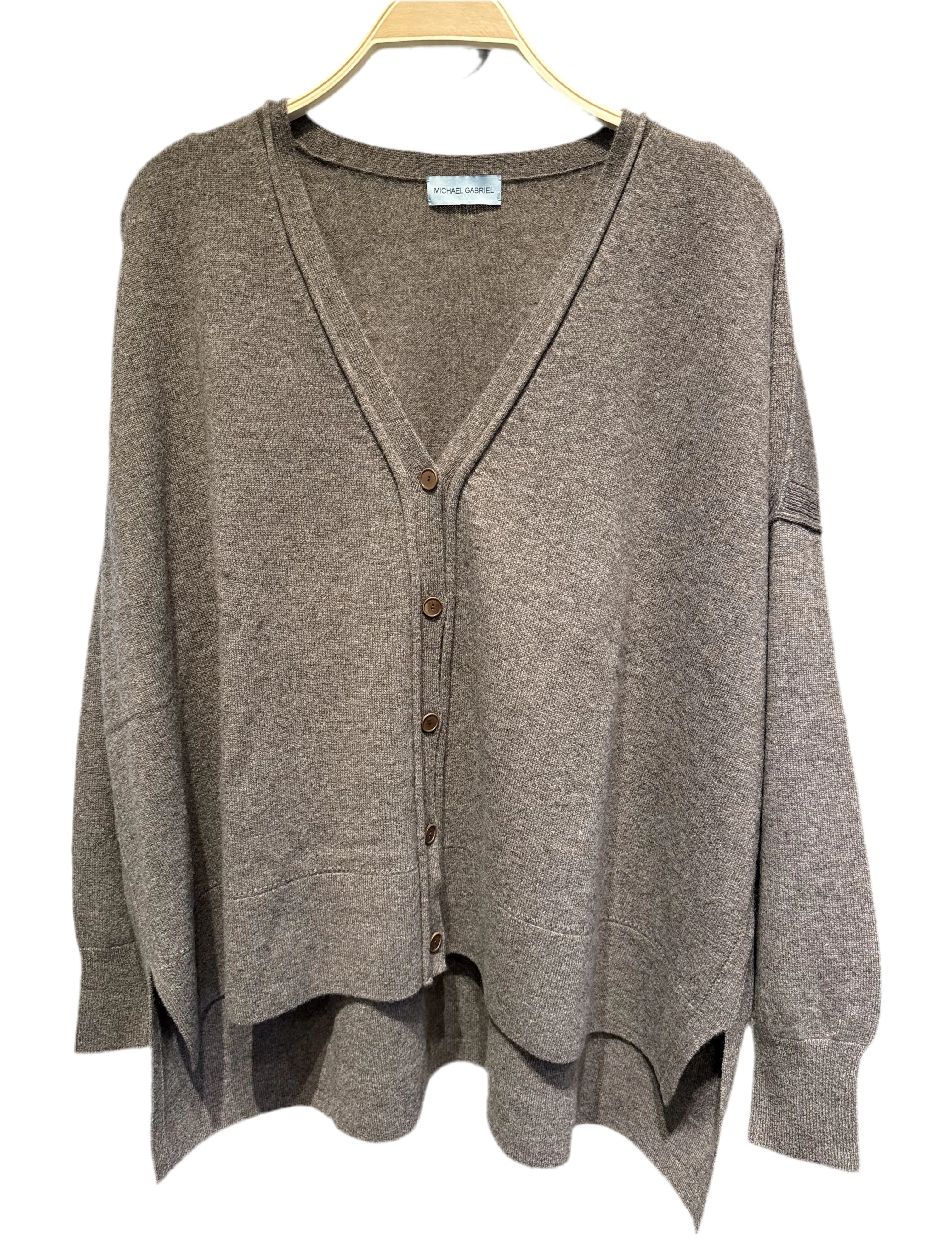 Dropped Shoulder Long Sleeve Cardigan | Elk