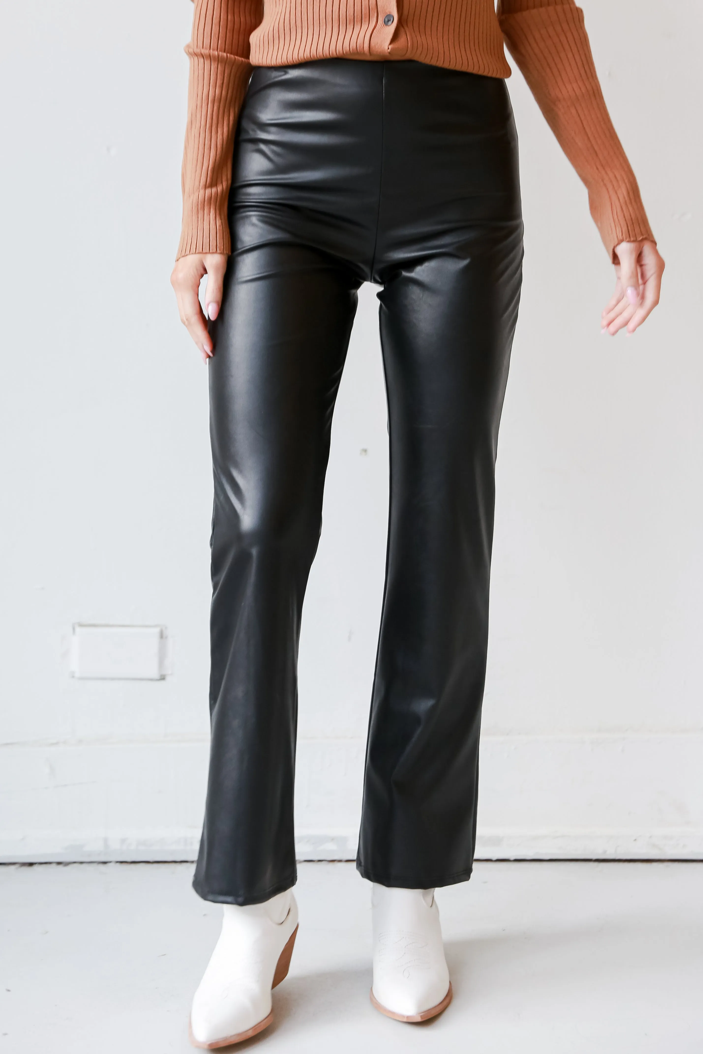 FINAL SALE - Hit Your Mark Black Leather Pants