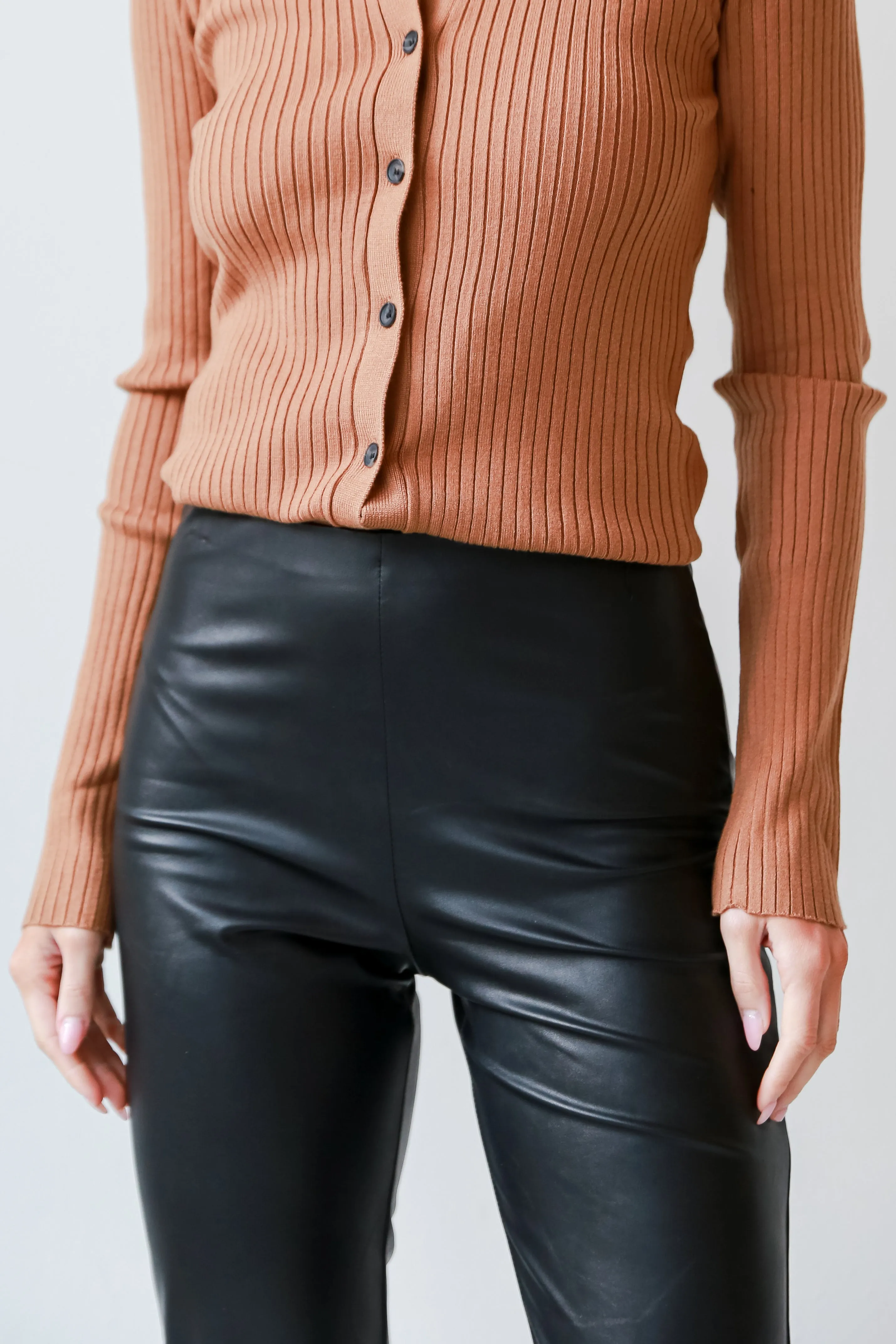 FINAL SALE - Hit Your Mark Black Leather Pants