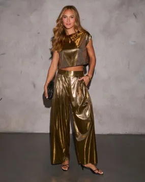 Golden Spell  High Waisted Trouser