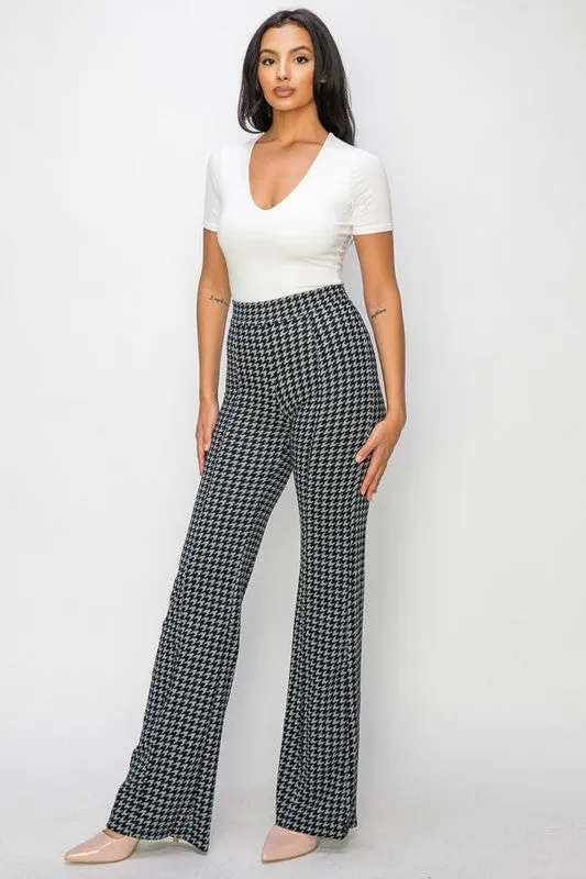 Greycombo Houndstooth High Waisted Trousers