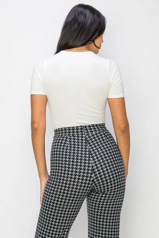 Greycombo Houndstooth High Waisted Trousers