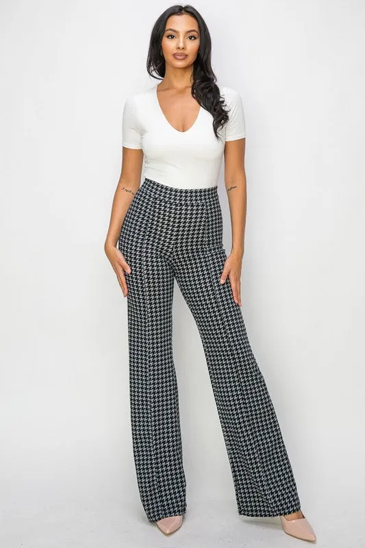 Greycombo Houndstooth High Waisted Trousers