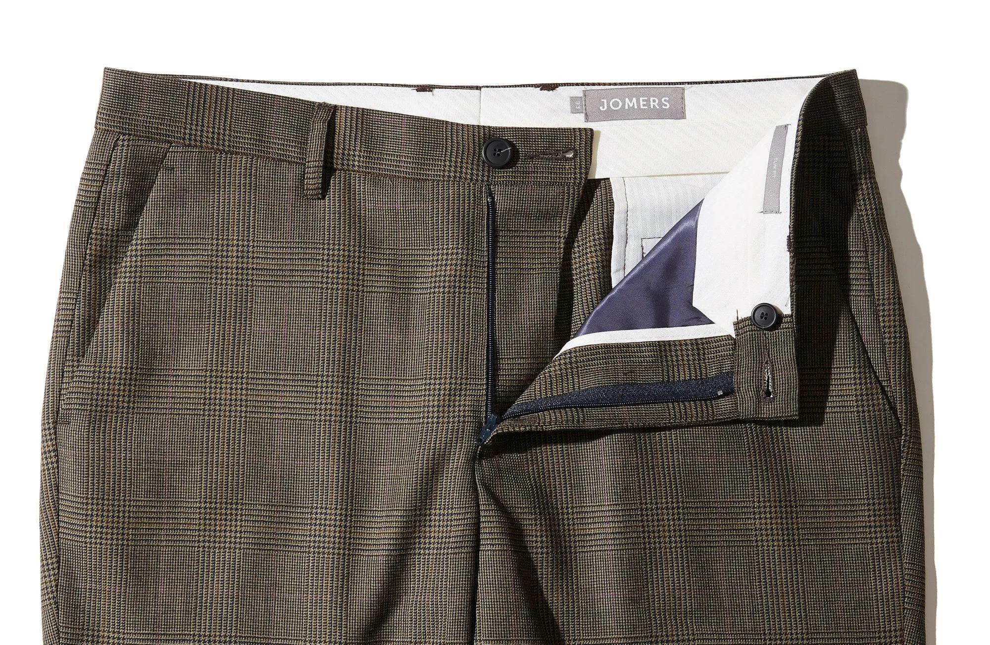 Hampshire - Moss Plaid Wool Trousers