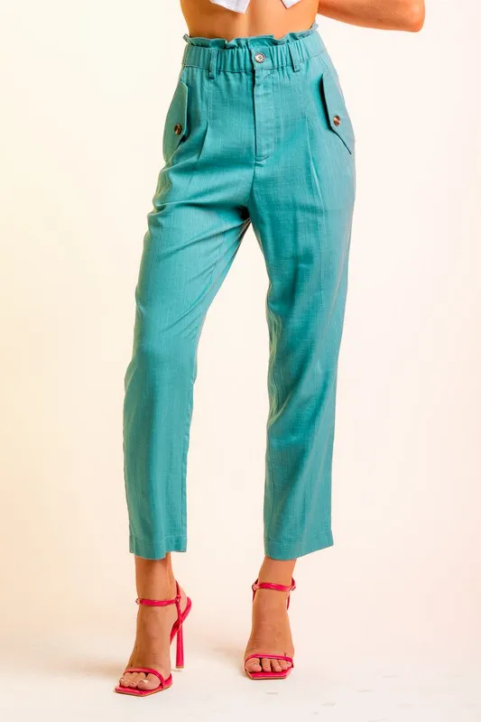 HIGH WAISTED LINEN PANTS