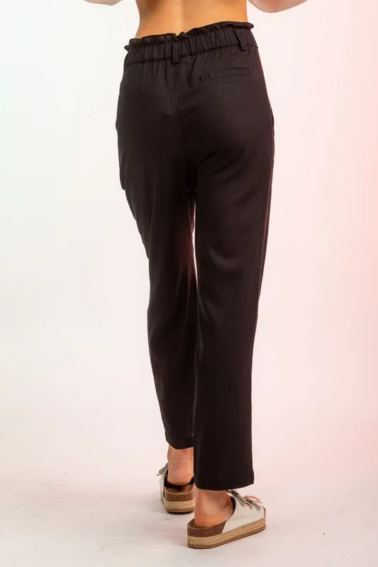 HIGH WAISTED LINEN PANTS