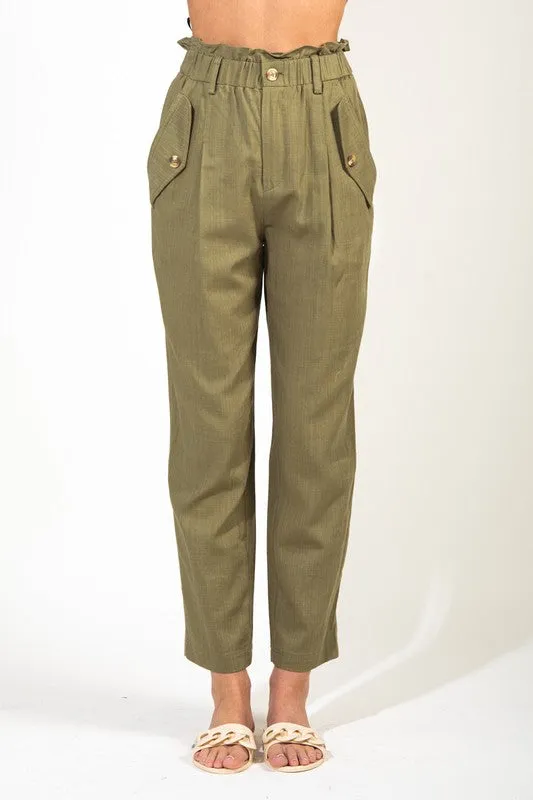 HIGH WAISTED LINEN PANTS