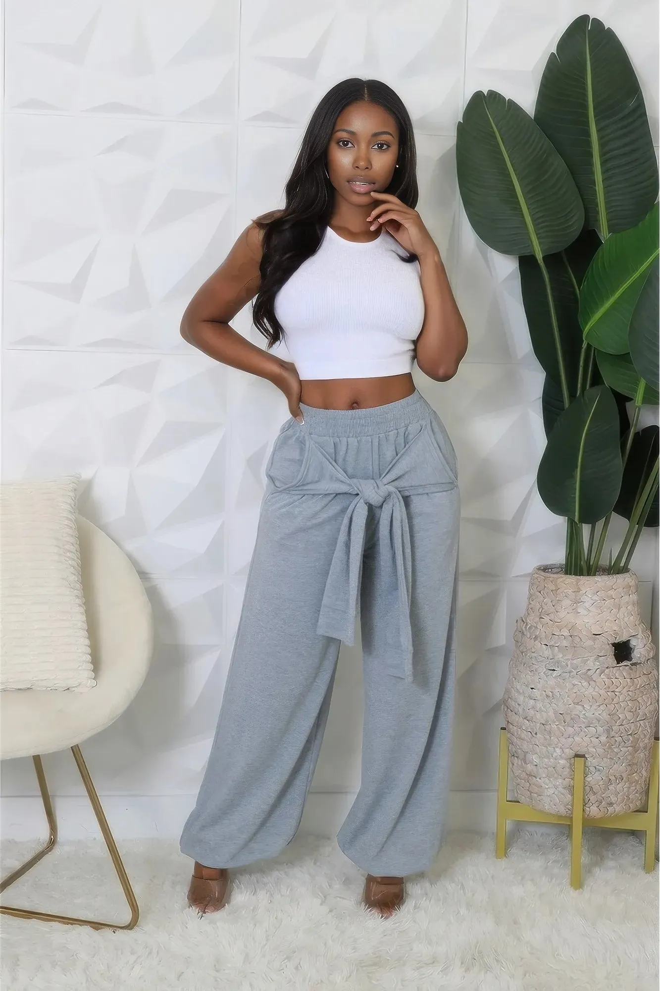 High-Waisted Stretch Pants