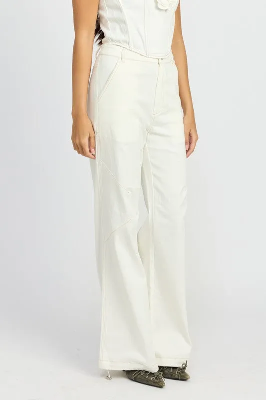 HIGH WAISTED WIDE LEG PANTS