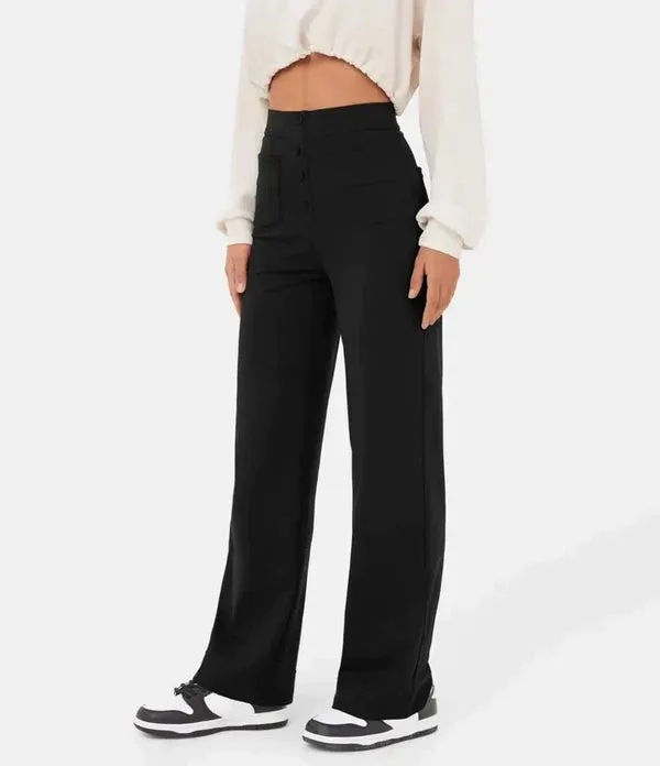 Indira - High Waisted Elastic Pants