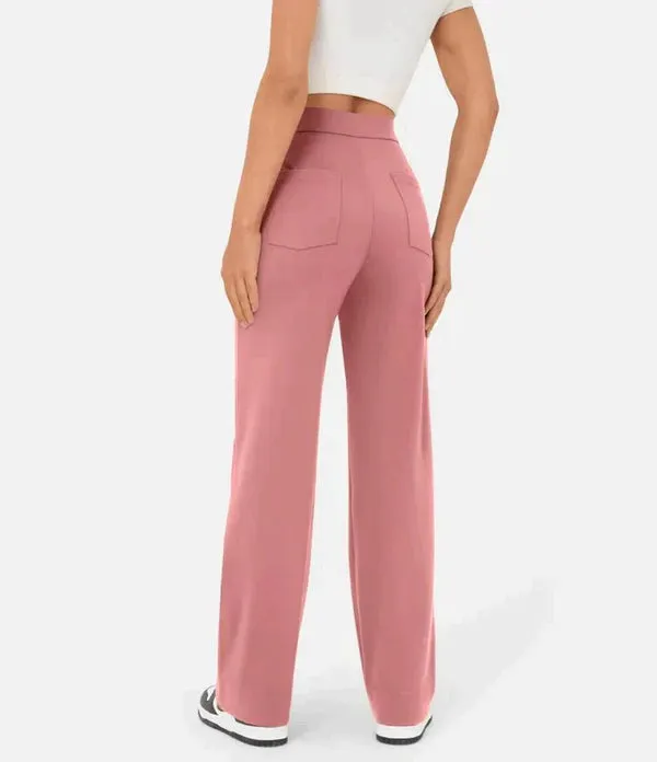 Indira - High Waisted Elastic Pants