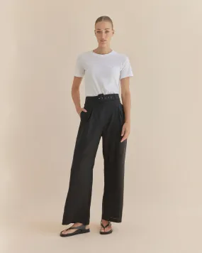 Katrina Linen Pant - Black