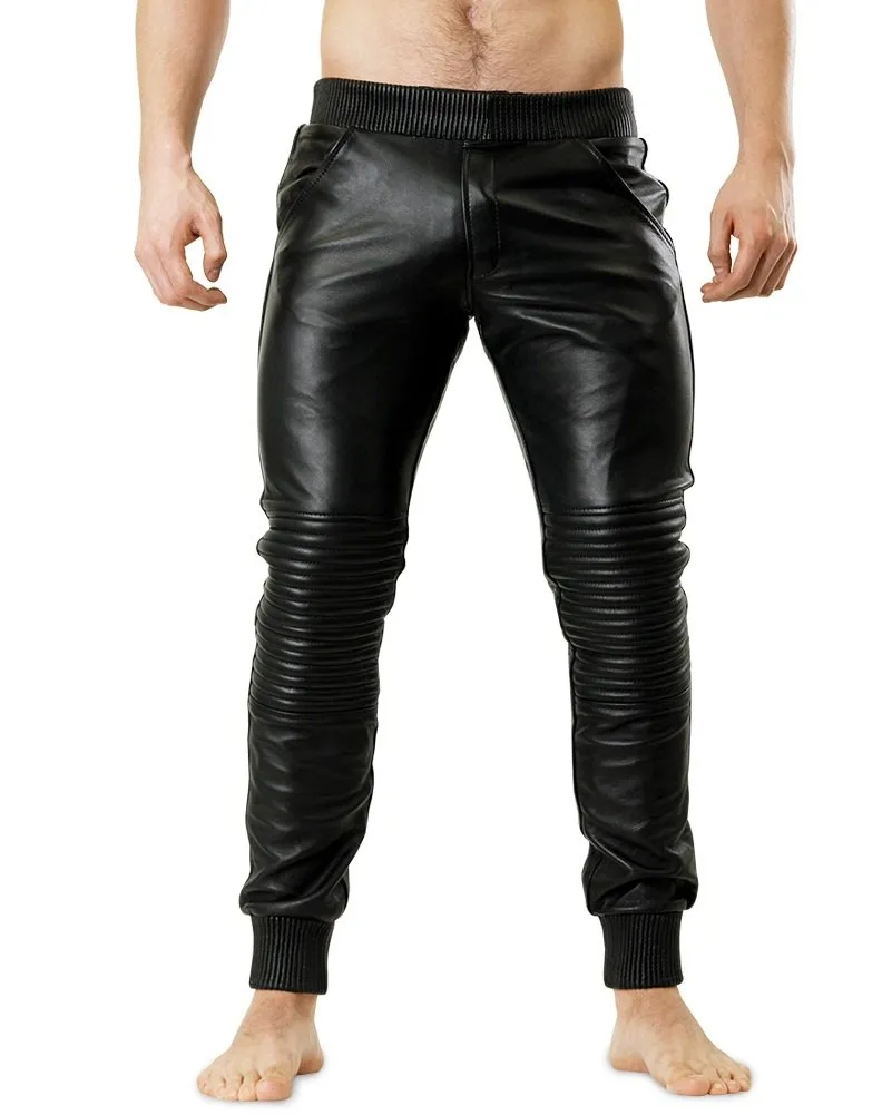 Leather Jogger Pants