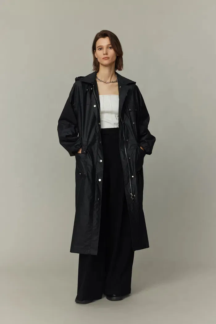 Madeasa Hooded Trench Coat