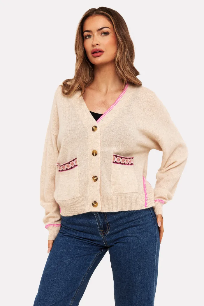 Mila Geo Trim Cardi