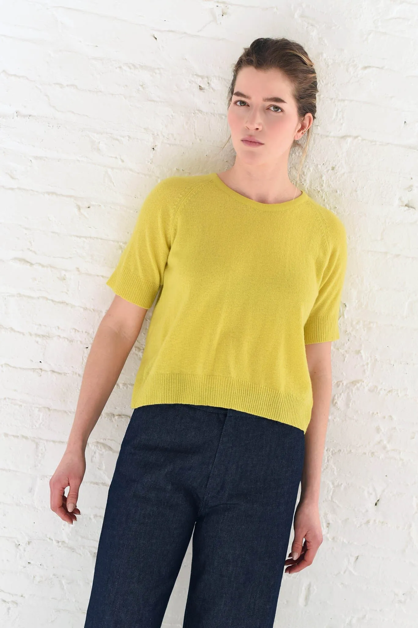 M.PATMOS Vicky Cashmere Tee - Citron