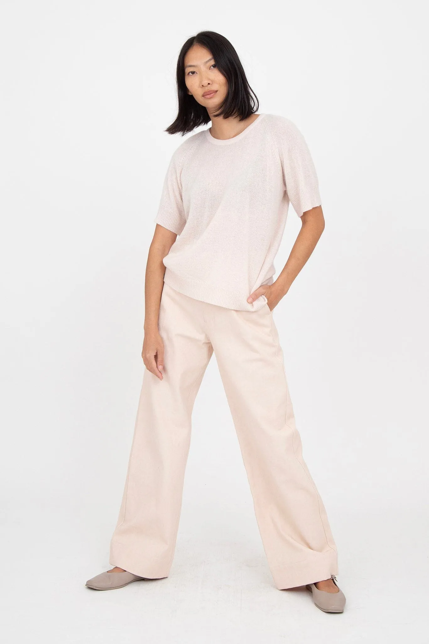 M.PATMOS Vicky Cashmere Tee - Pink Salt