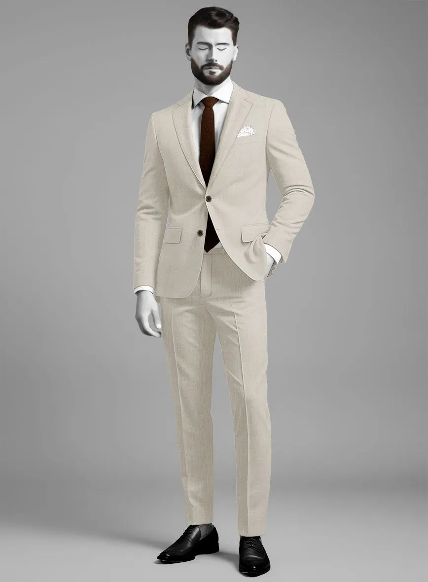 Napolean Muted Beige Wool Suit