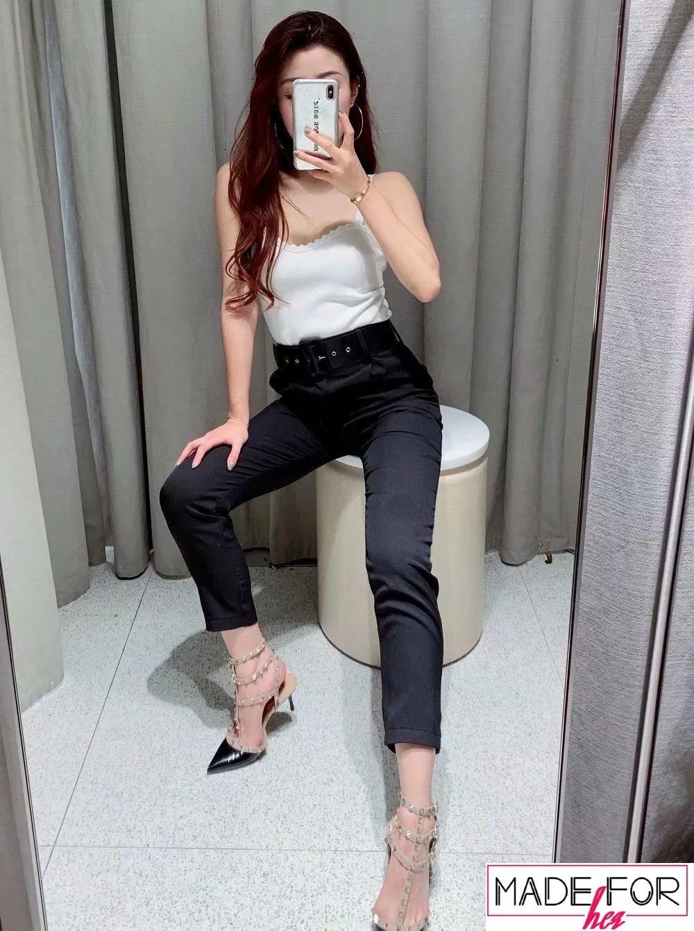 Shehnaaz Gill In Our Belted High Waisted Pants