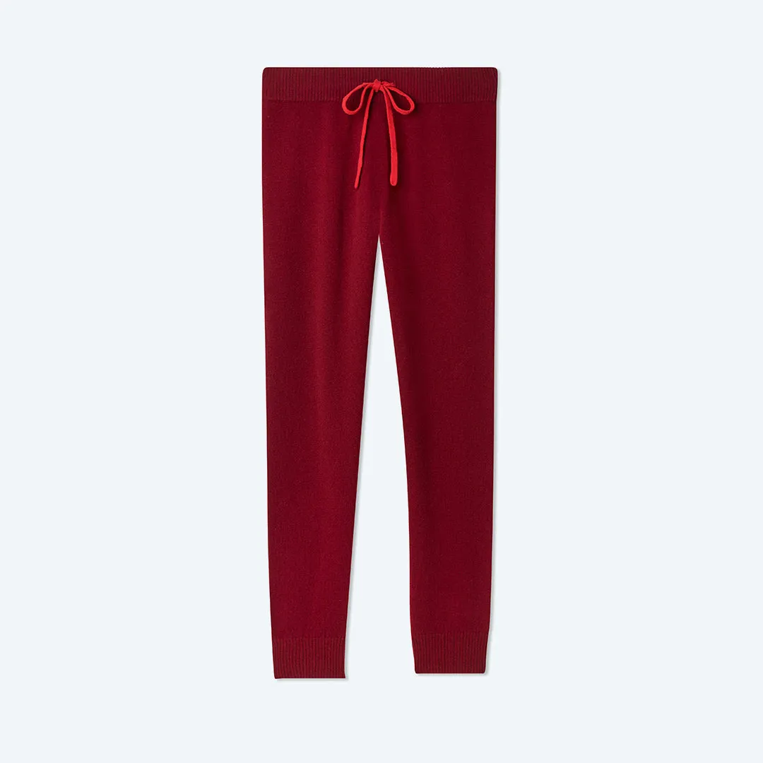 The Coziest Cashmere Blend Jogger - Pinot & Lava