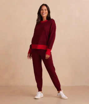 The Coziest Cashmere Blend Jogger - Pinot & Lava