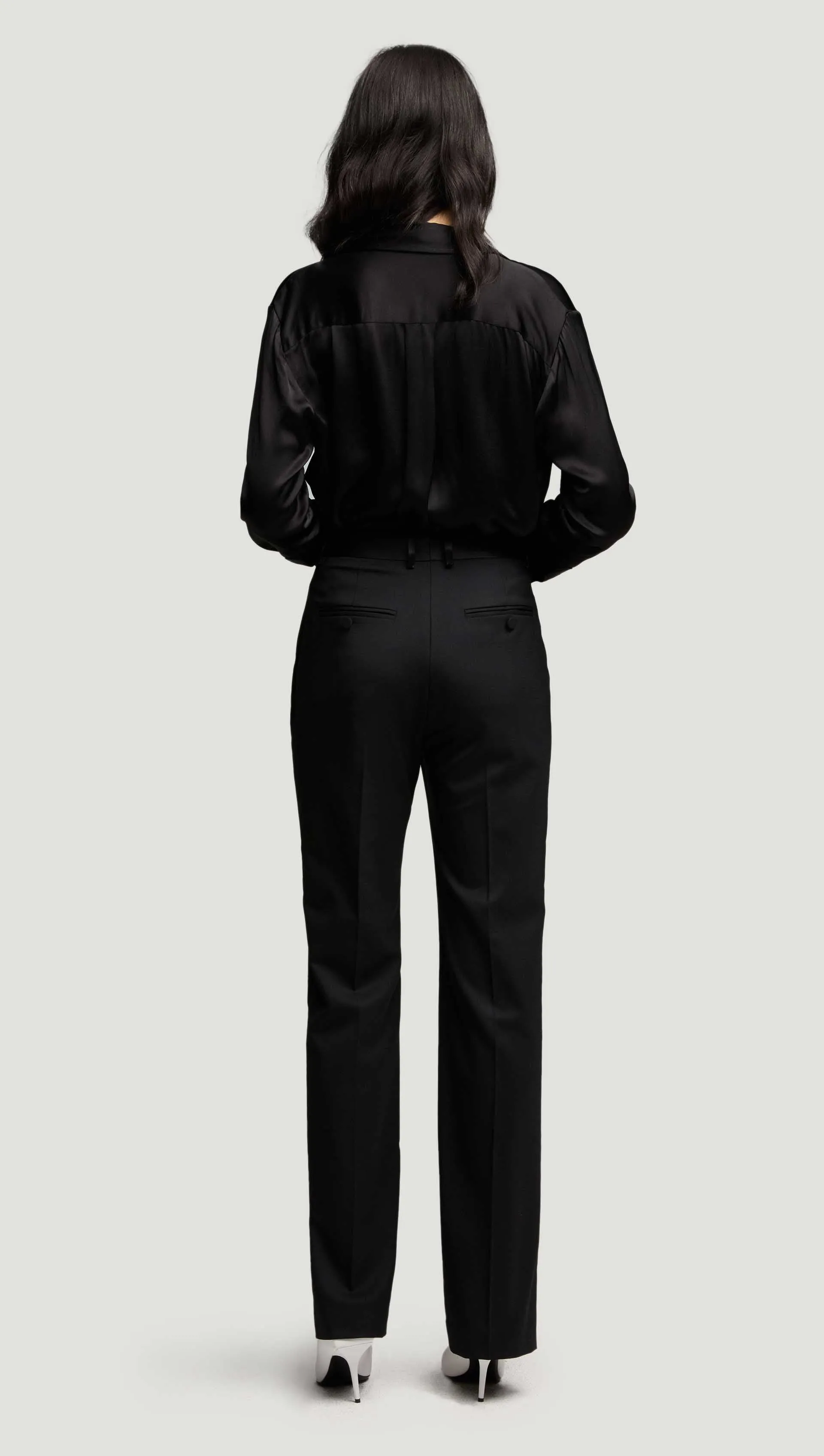 Tuxedo Trouser in Seasonless Wool | Black