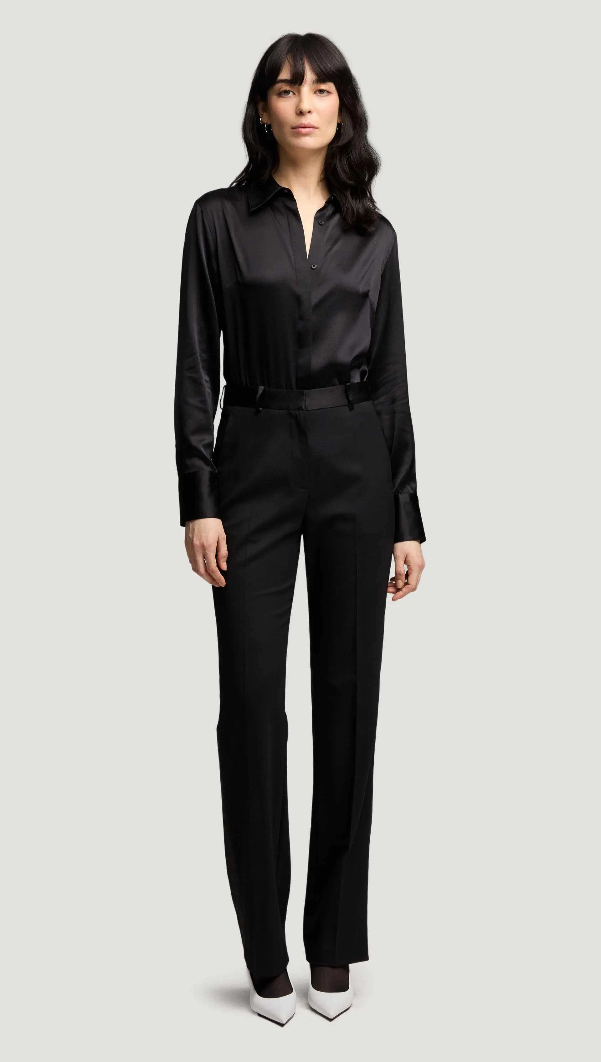 Tuxedo Trouser in Seasonless Wool | Black