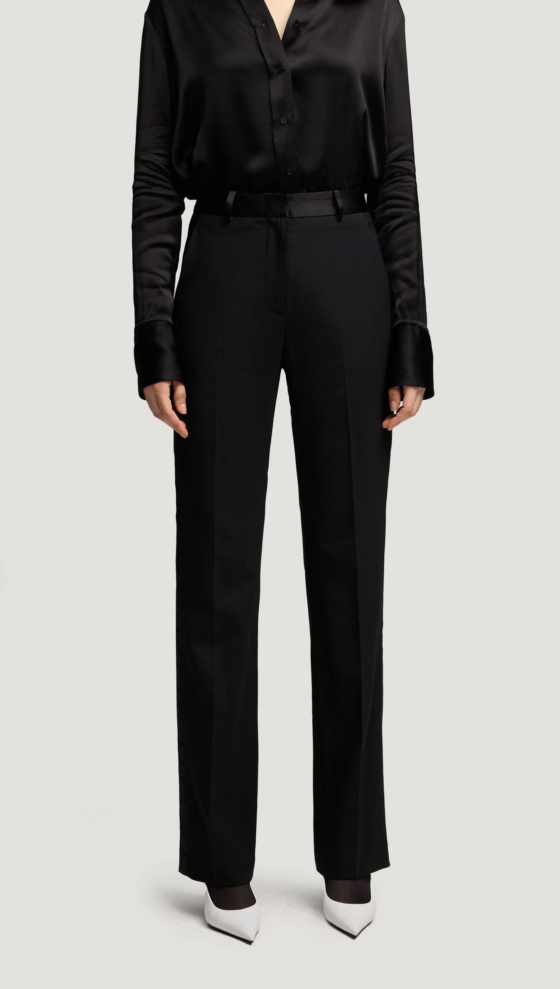 Tuxedo Trouser in Seasonless Wool | Black