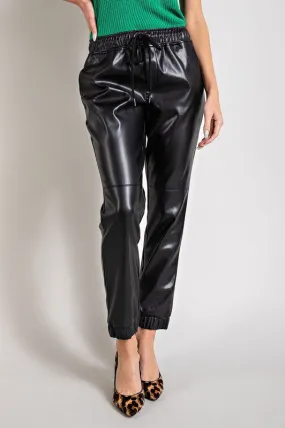 Ultimate Fit Faux Leather Drawstring Pants