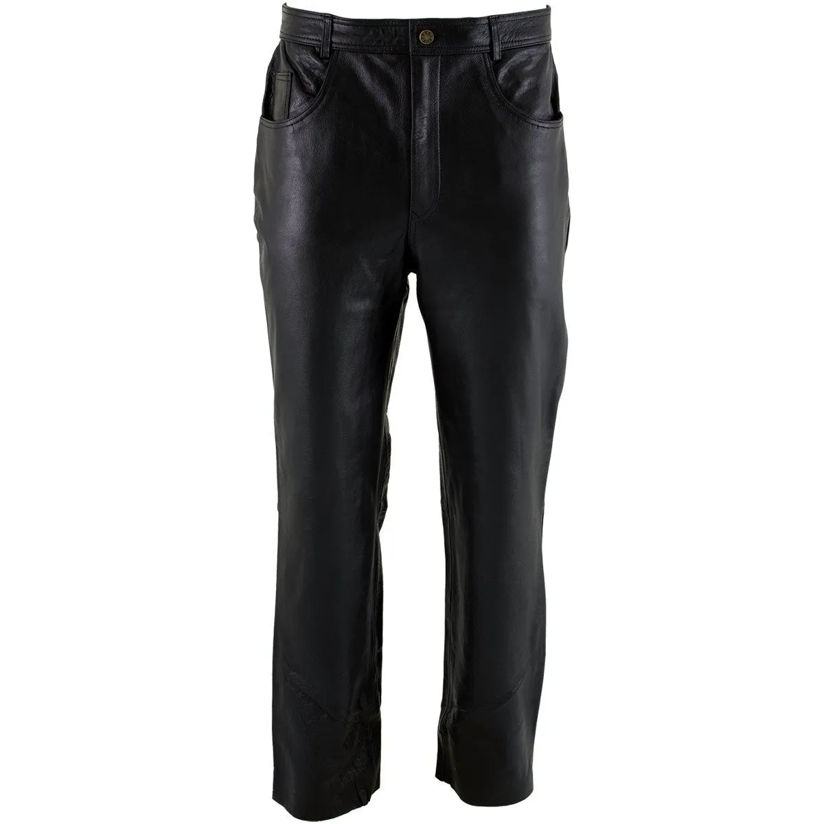 Xelement B7400 'Classic' Black Men's Fitted Leather Pants